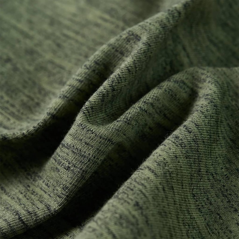 Khaki melange hosszú ujjú gyerekpóló 116