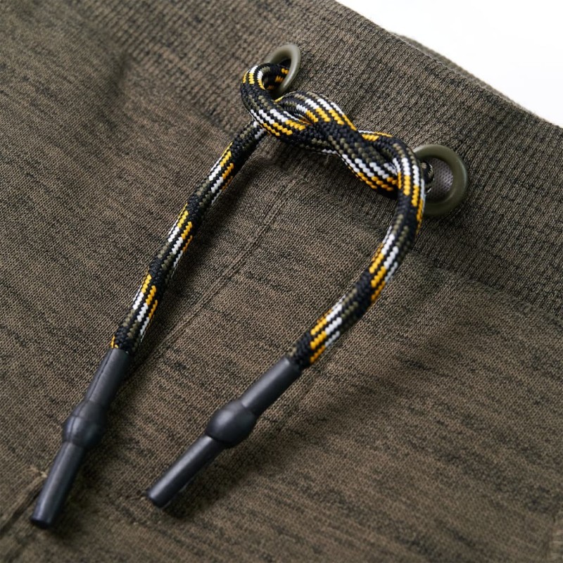 Sötét khaki melange gyerek melegítőnadrág 128