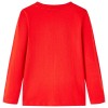Piros hosszúujjú gyerekpóló 140