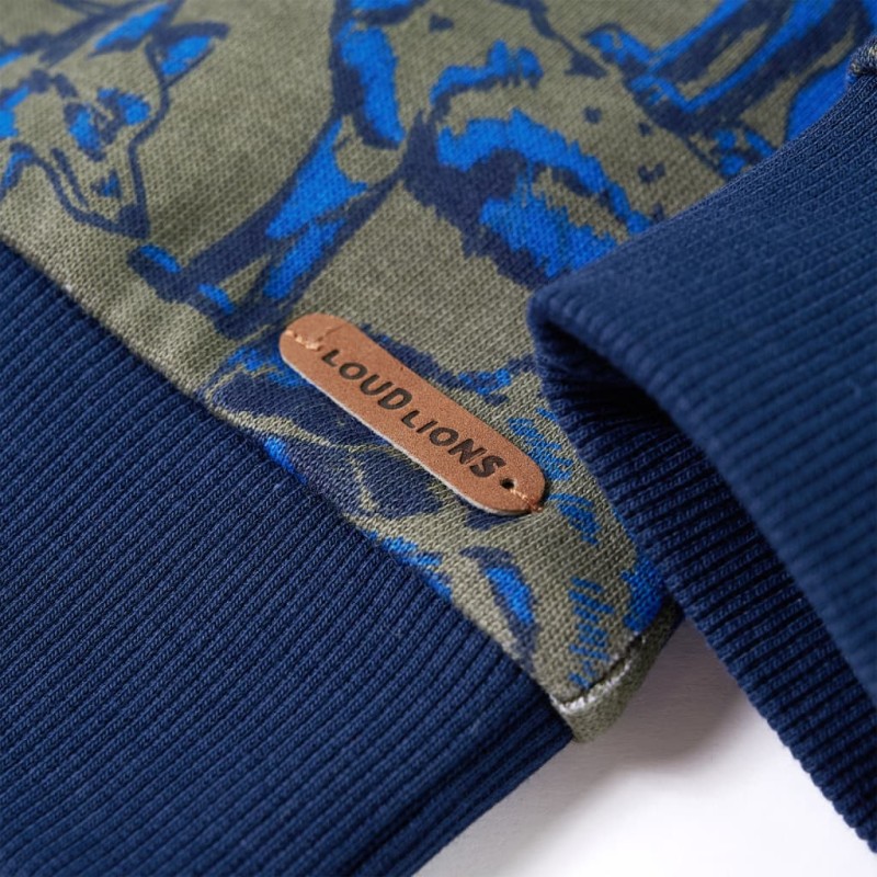 Khaki gyerekpulóver 140