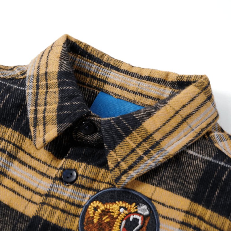 Sárga és fekete kockás gyerek ing 92