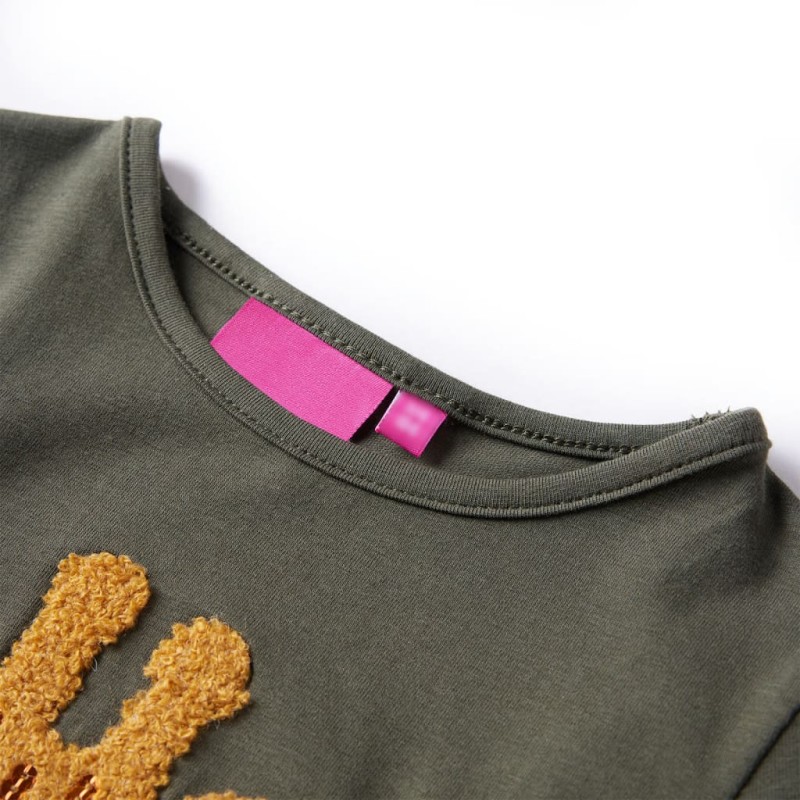 Khaki hosszú ujjú gyerekpóló 92