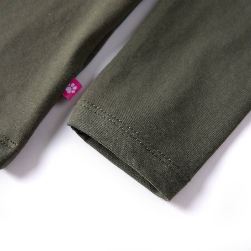 Khaki hosszú ujjú gyerekpóló 92