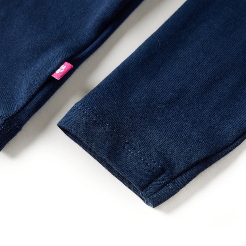 Tengerészkék hosszú ujjú gyerekpóló 92