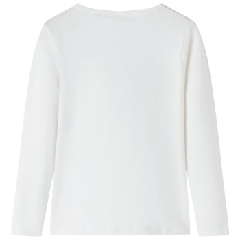 Ekrü színű hosszú ujjú gyerekpóló 104