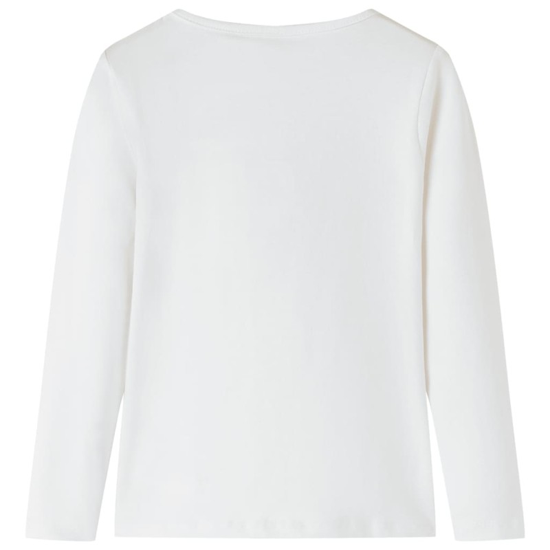 Ekrü színű hosszú ujjú gyerekpóló 104