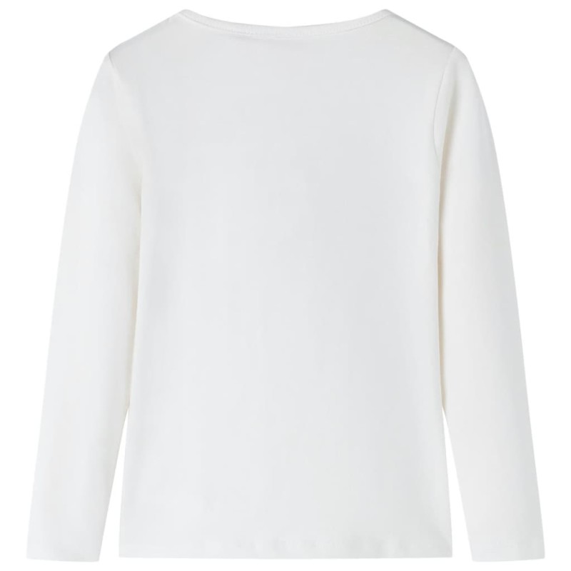 Ekrü színű hosszú ujjú gyerekpóló 116