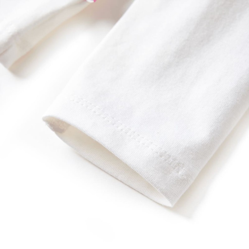 Ekrü színű hosszú ujjú gyerekpóló 116