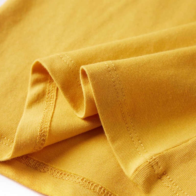 Sötét okker hosszú ujjú gyerekpóló 92