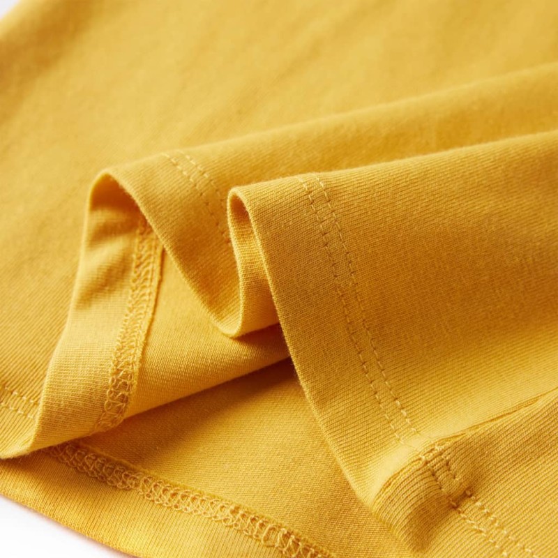 Sötét okker hosszú ujjú gyerekpóló 104