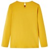 Sötét okker hosszú ujjú gyerekpóló 140