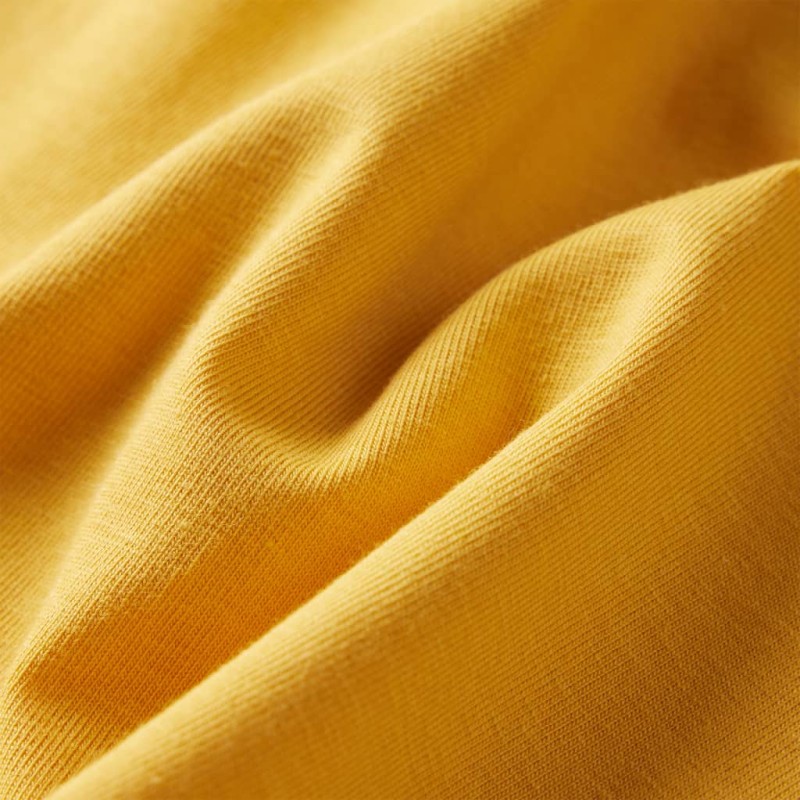 Sötét okker hosszú ujjú gyerekpóló 140