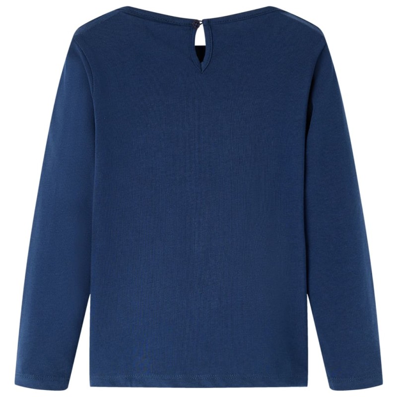 Tengerészkék hosszú ujjú gyerekpóló 92