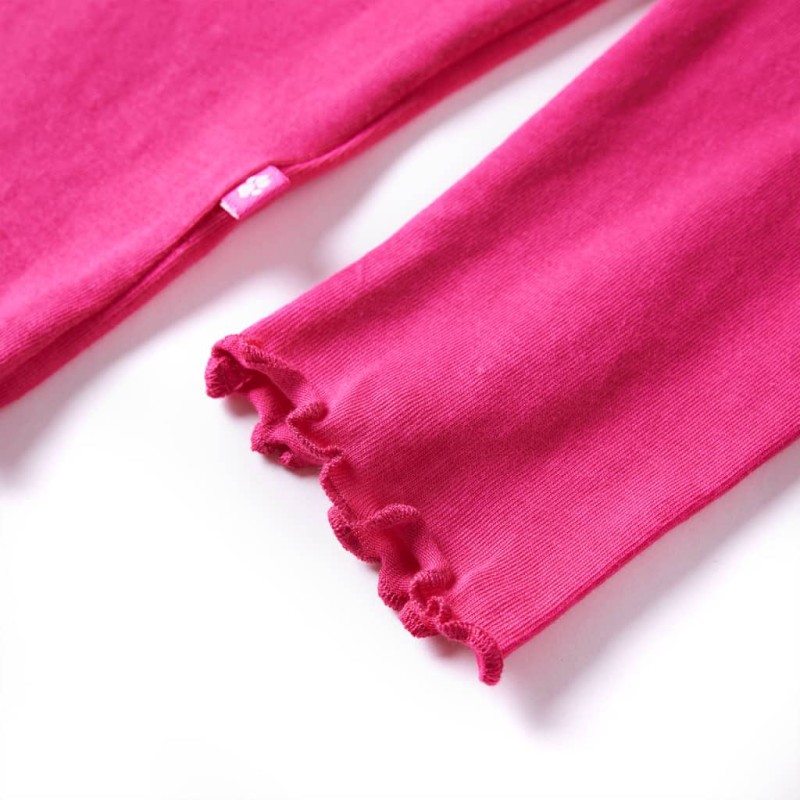 Élénk rózsaszín hosszú ujjú gyerekpóló 92