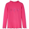 Élénk rózsaszín hosszú ujjú gyerekpóló 116