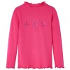 Élénk rózsaszín hosszú ujjú gyerekpóló 128