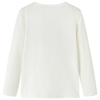 Ekrü színű hosszú ujjú gyerekpóló 92