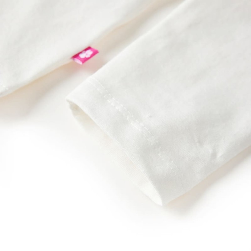 Ekrü színű hosszú ujjú gyerekpóló 92