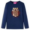 Tengerészkék hosszú ujjú gyerekpóló 140