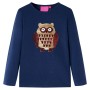 Tengerészkék hosszú ujjú gyerekpóló 140
