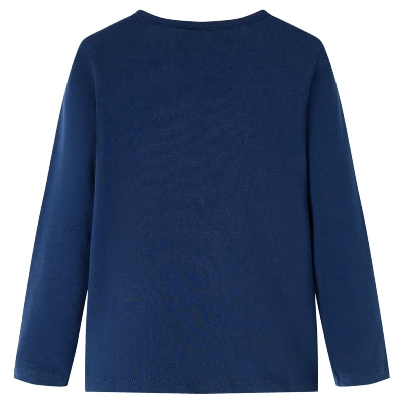Tengerészkék hosszú ujjú gyerekpóló 140