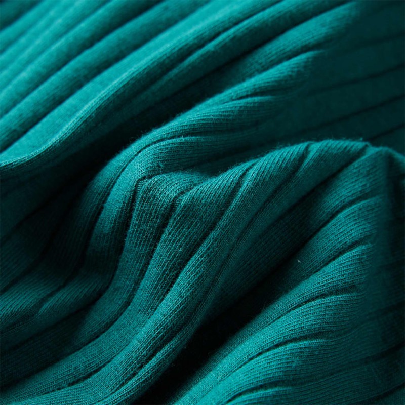 Sötétzöld hosszú ujjú bordázott gyerekpóló 104