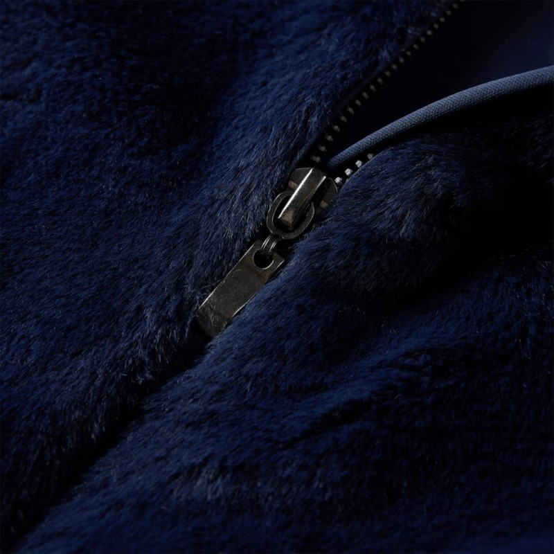 Tengerészkék műszőrme gyerekkabát 92