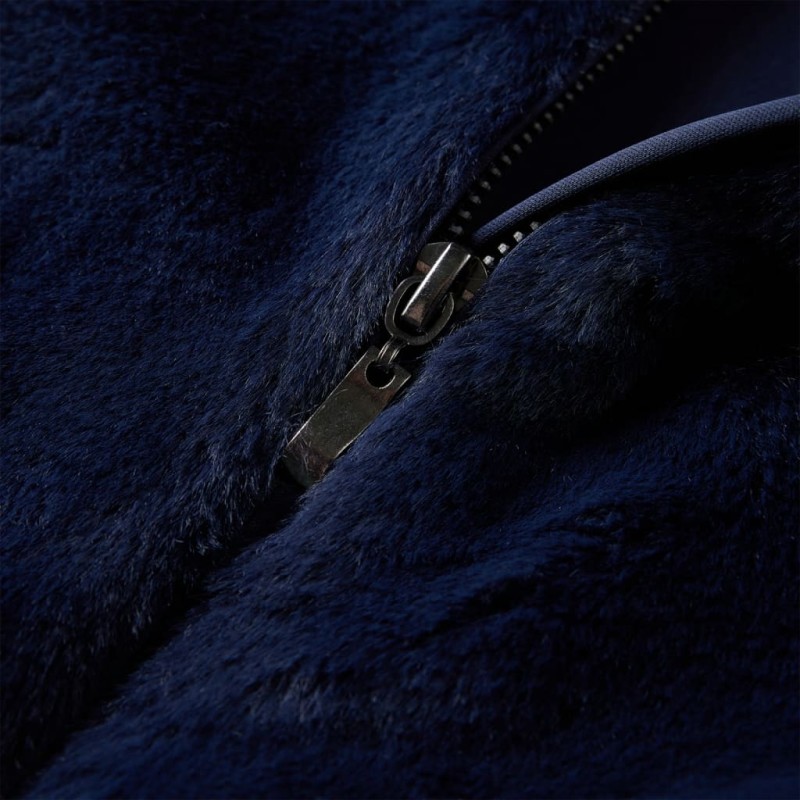 Tengerészkék műszőrme gyerekkabát 104