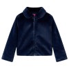 Tengerészkék műszőrme gyerekkabát 128