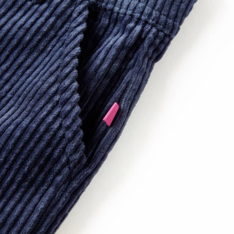 Tengerészkék kordbársony gyereknadrág 140