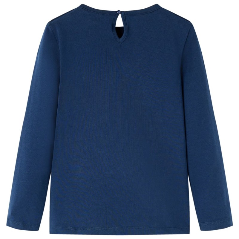 Tengerészkék hosszú ujjú gyerekpóló 104