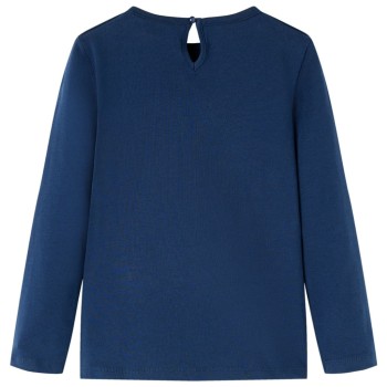Tengerészkék hosszú ujjú gyerekpóló 140