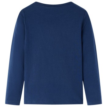 Tengerészkék hosszú ujjú gyerekpóló 140