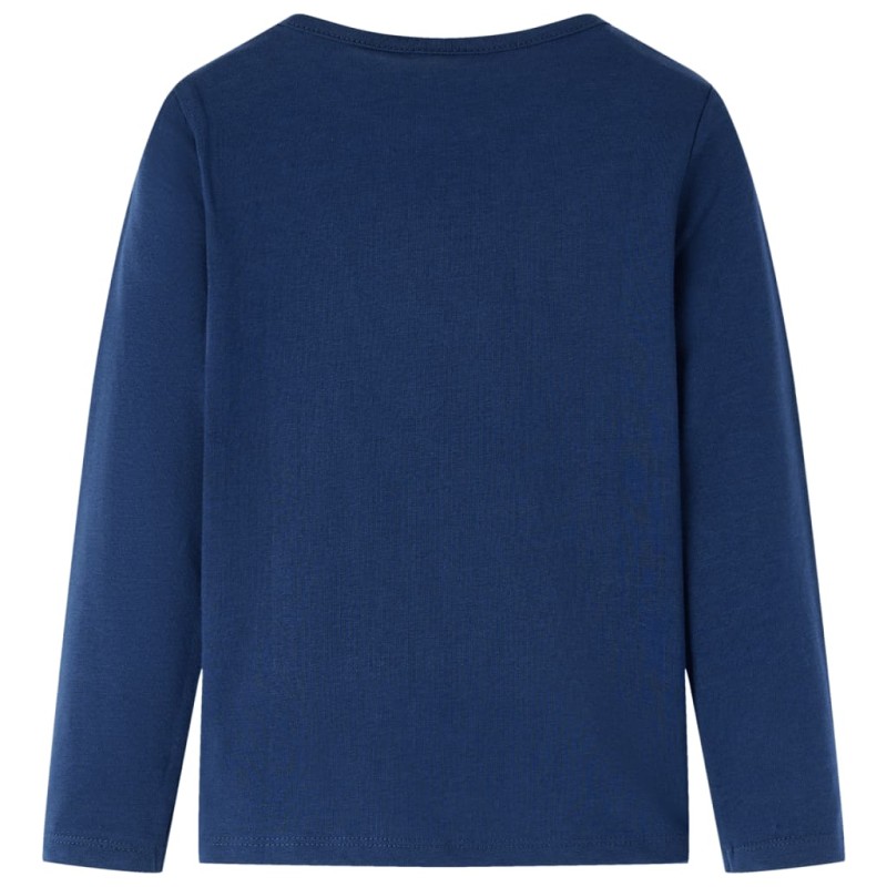 Tengerészkék hosszú ujjú gyerekpóló 140