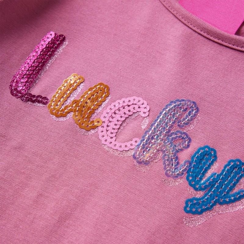 Málna színű hosszú ujjú gyerekpóló 140