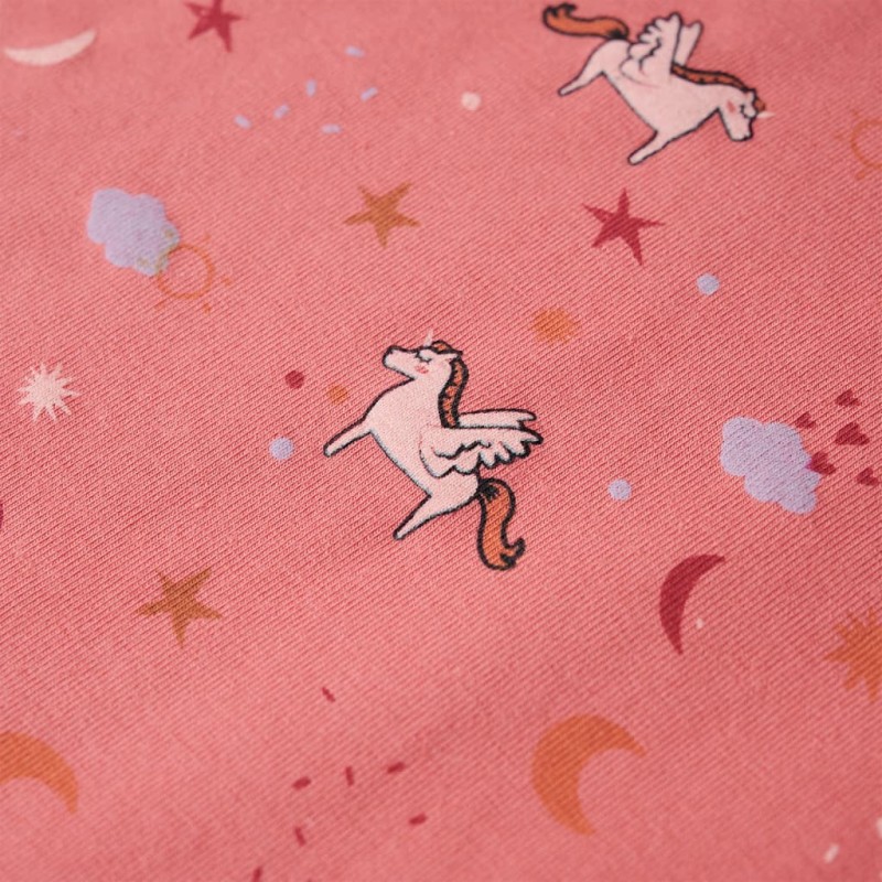 Öreg rózsaszín hosszú ujjú gyerekpizsama 128