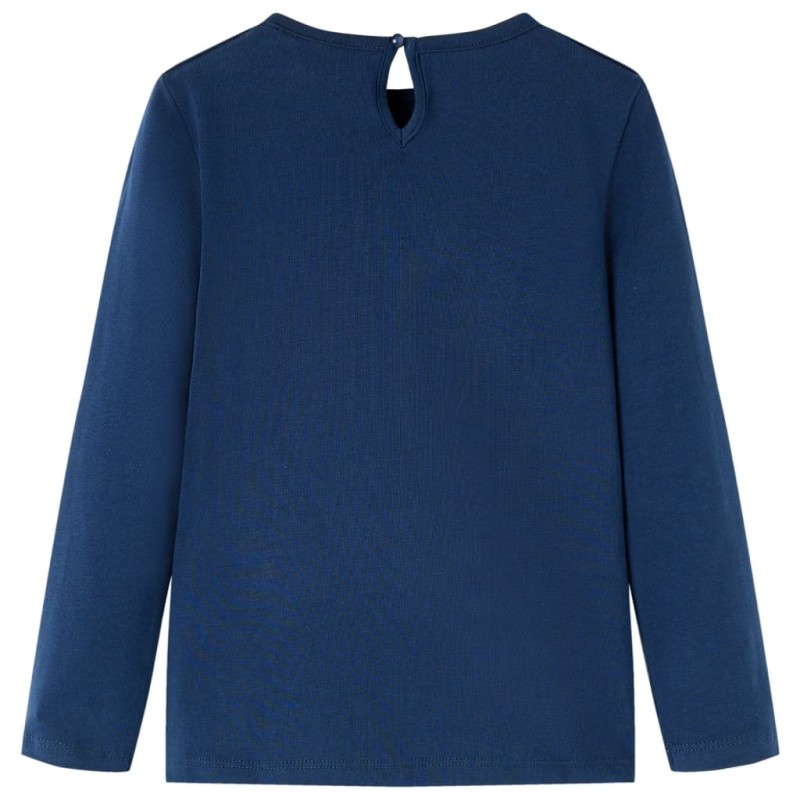 Tengerészkék hosszú ujjú gyerekpóló 104