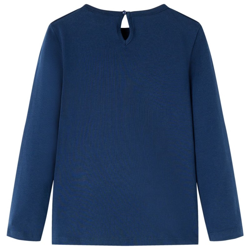 Tengerészkék hosszú ujjú gyerekpóló 128
