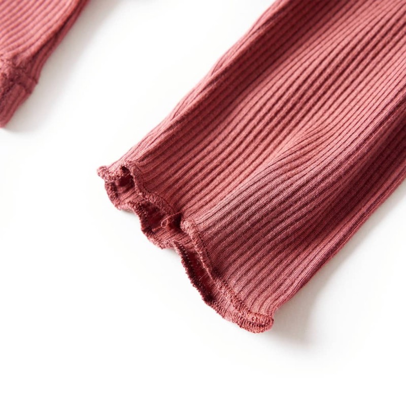 Izzó piros hosszú ujjú gyerekpóló félgarbós nyakkal 116