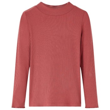 Izzó piros hosszú ujjú gyerekpóló félgarbós nyakkal 128