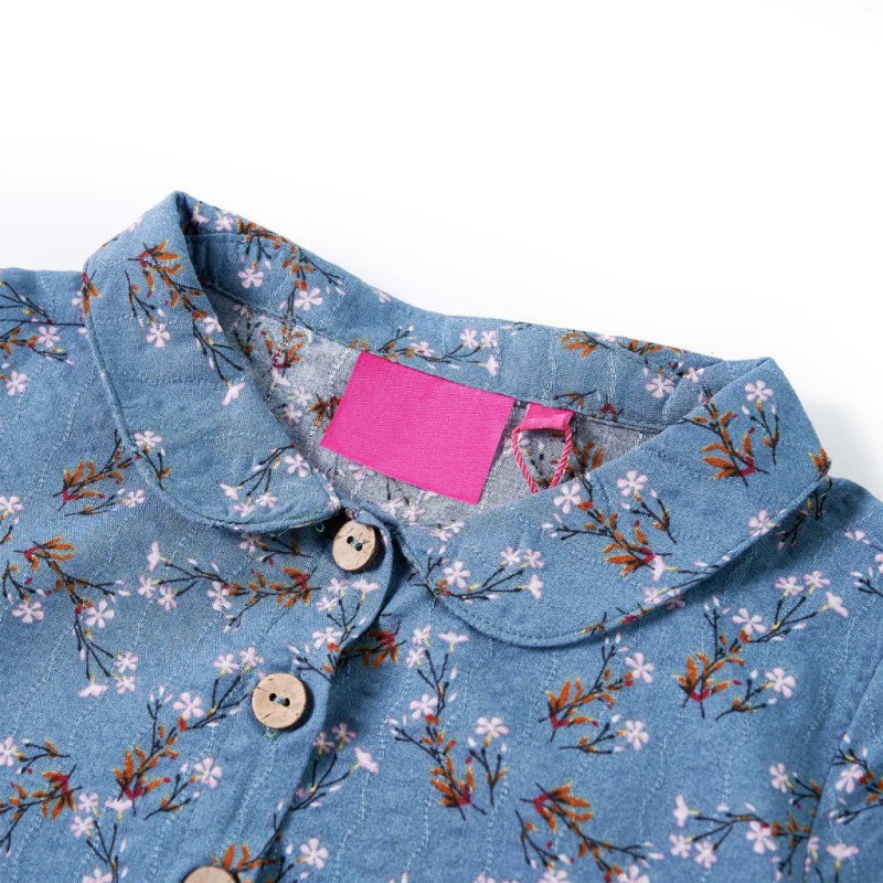 Benzinkék hosszú ujjú gyerekruha 92