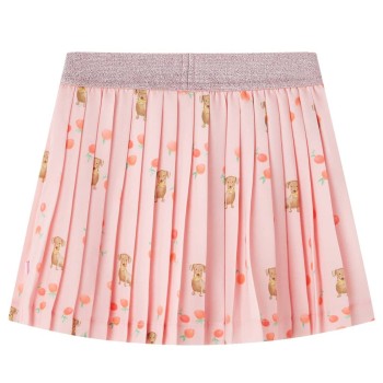 Világos narancssárga redős gyerekszoknya 104