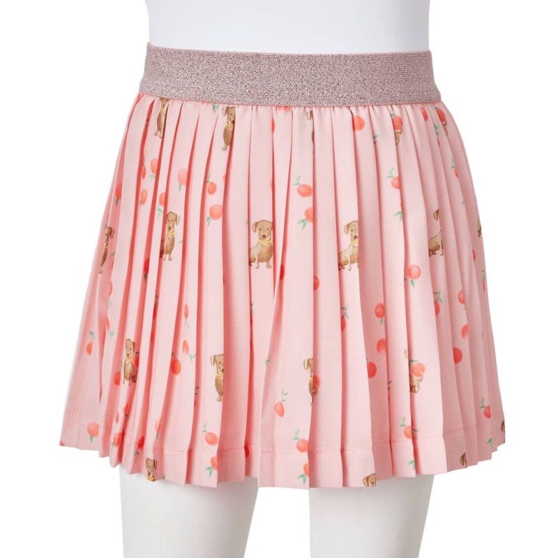 Világos narancssárga redős gyerekszoknya 116