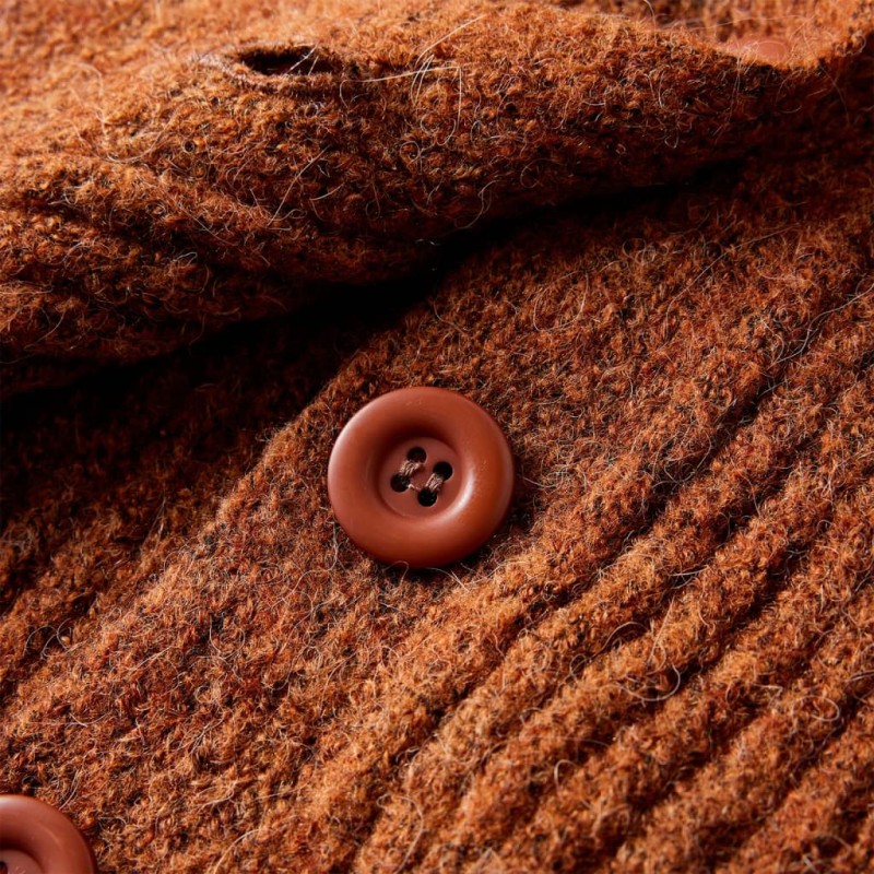 Konyak színű kötött gyerek kardigán 140